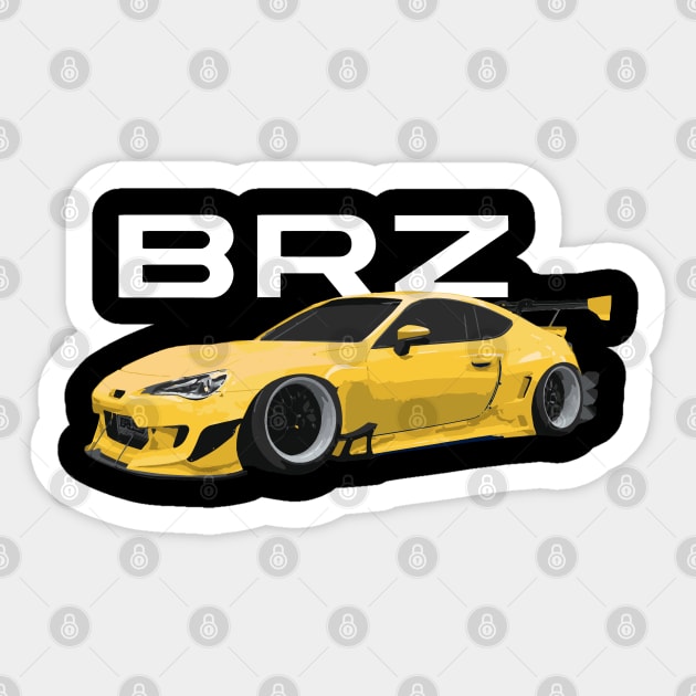 BRZ Series Yellow Rocket Bunny Pandem Kit Sticker by cowtown_cowboy